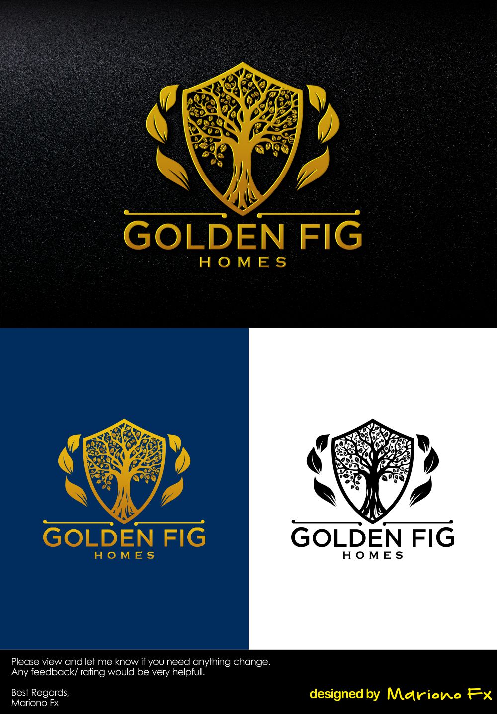 Logo-Design von Mariono Fx für Golden Fig Homes and Development, LLC | Design #26751435