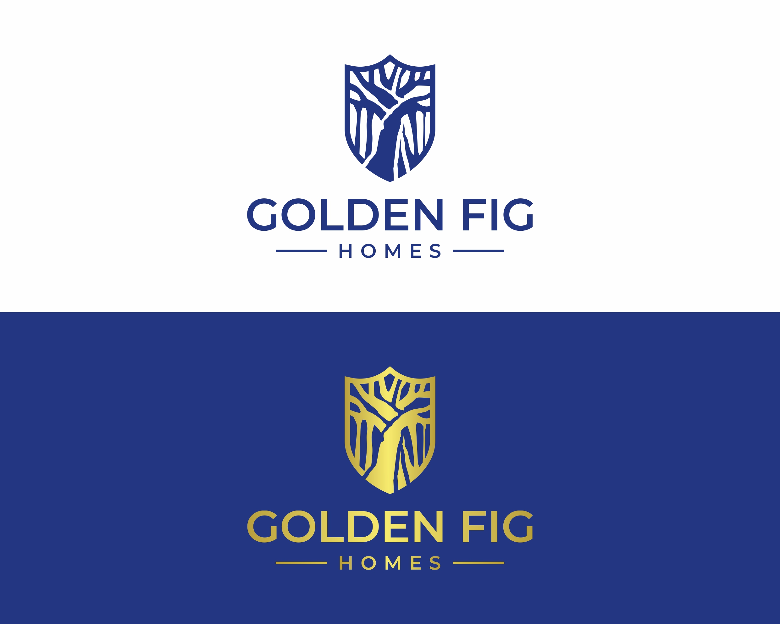 Logo Design by RKingz for Golden Fig Homes and Development, LLC | Design #26751744