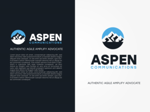 Aspen Communications: Authentic. Agile. Amplify. Advocate | Logo Design by Jet-D