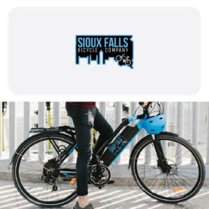 Sioux Falls, SD themed Bicycle Stickers | Sticker Design by Maxo-Biz