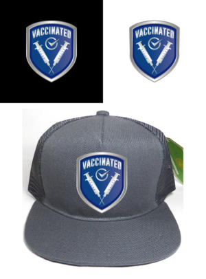 Vaccinated Shield Hat or T-shirt Design | Diseño de Camiseta por 1975oliverocampo