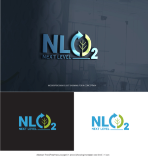 Next Level O2 or NextLevelO2 or NLO2 or a stand alone image to represent - Maybe Next Level is put together or IN the "O" | Design de Logo par somani