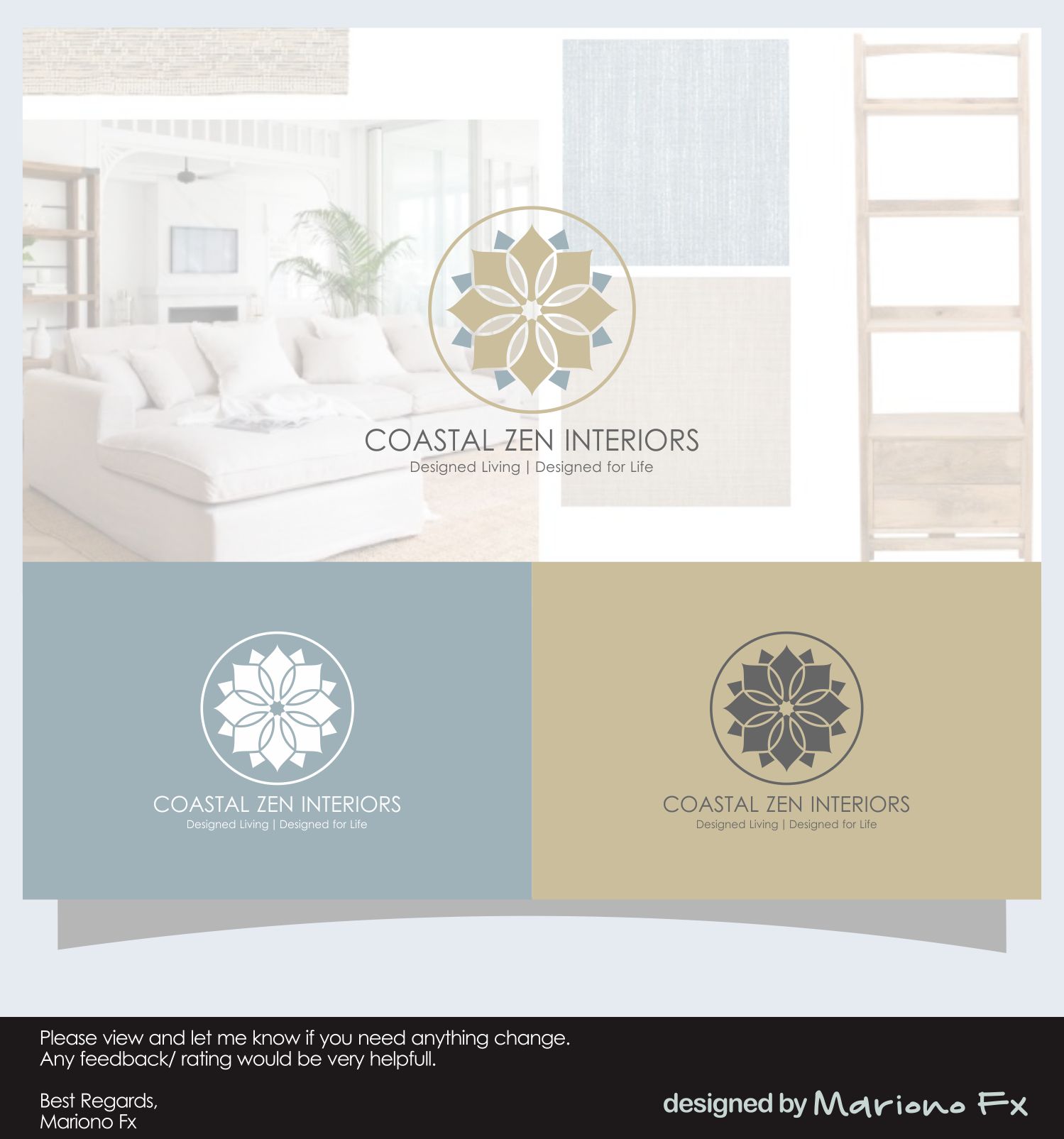 Logo-Design von Mariono Fx für Coastal Zen Interiors | Design #26764966
