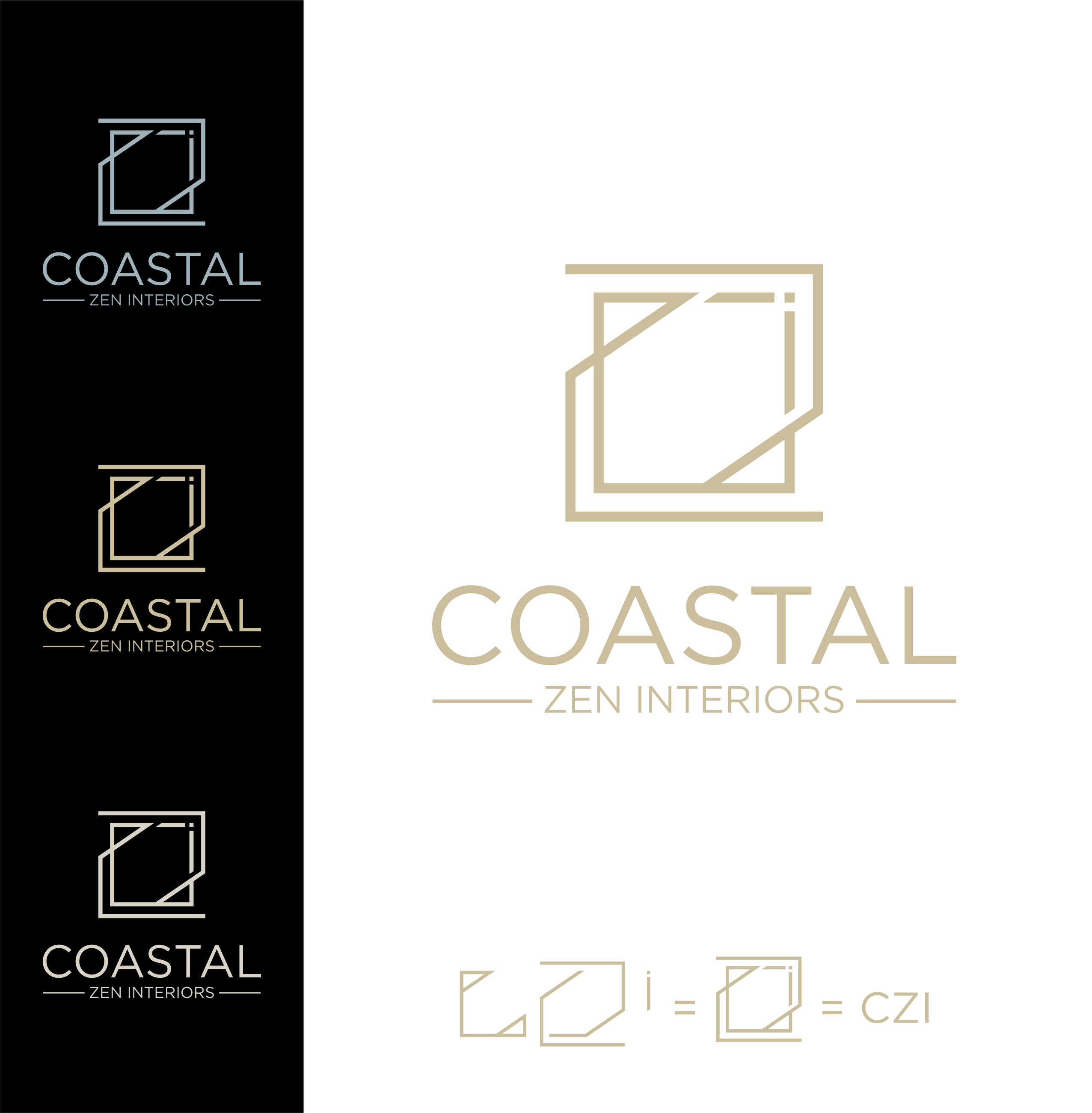 Logo Design by ERLANDO RONTE RDJ for Coastal Zen Interiors | Design #26756330