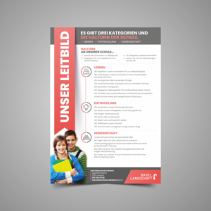 Leitbildgestaltung für eine Sekundarschule | Graphic Design by Fat Bat Man