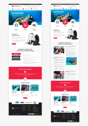 Divers Cove Website and inner template. | Web Design par Starlyn DS