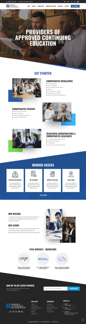 FCLB Website and Inner page template | Web Design by nzdesigners