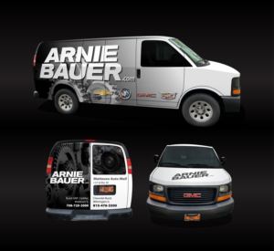 Car dealership parts delivery van | Car Wrap Design by Kira Graphics