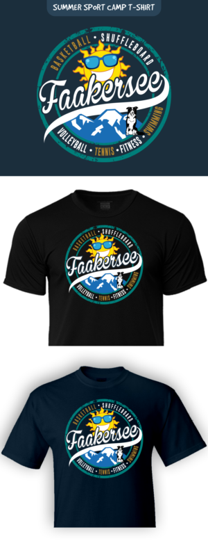 T shirt design for an adult Summer Sport Camp