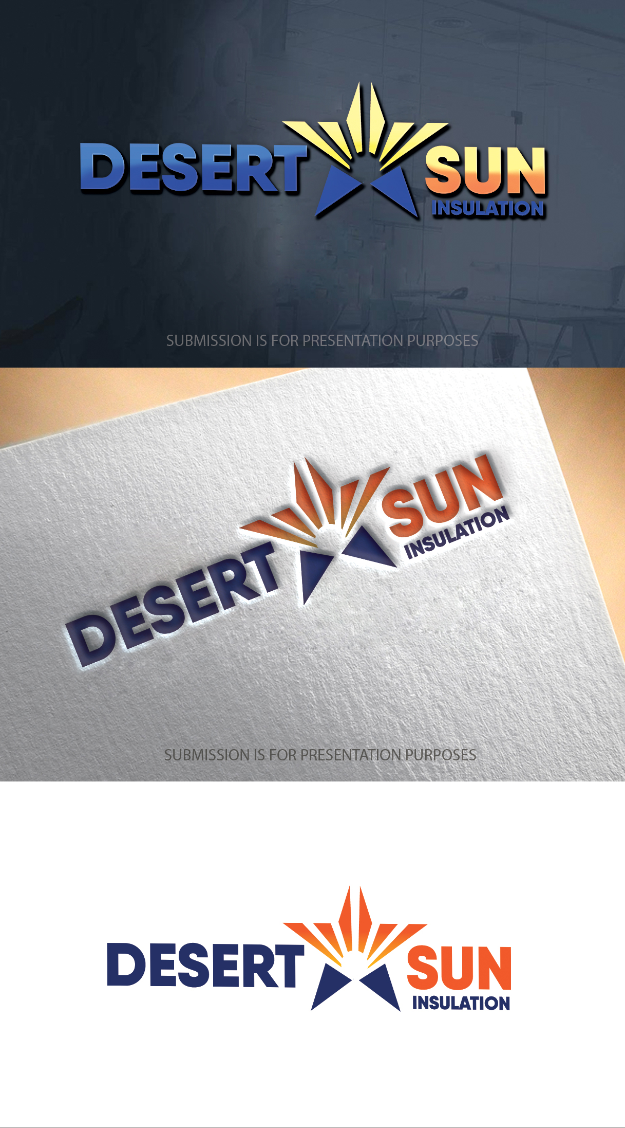 Diseño de Logo por graphicevolution para Desert Sun Insulation | Diseño #26771067