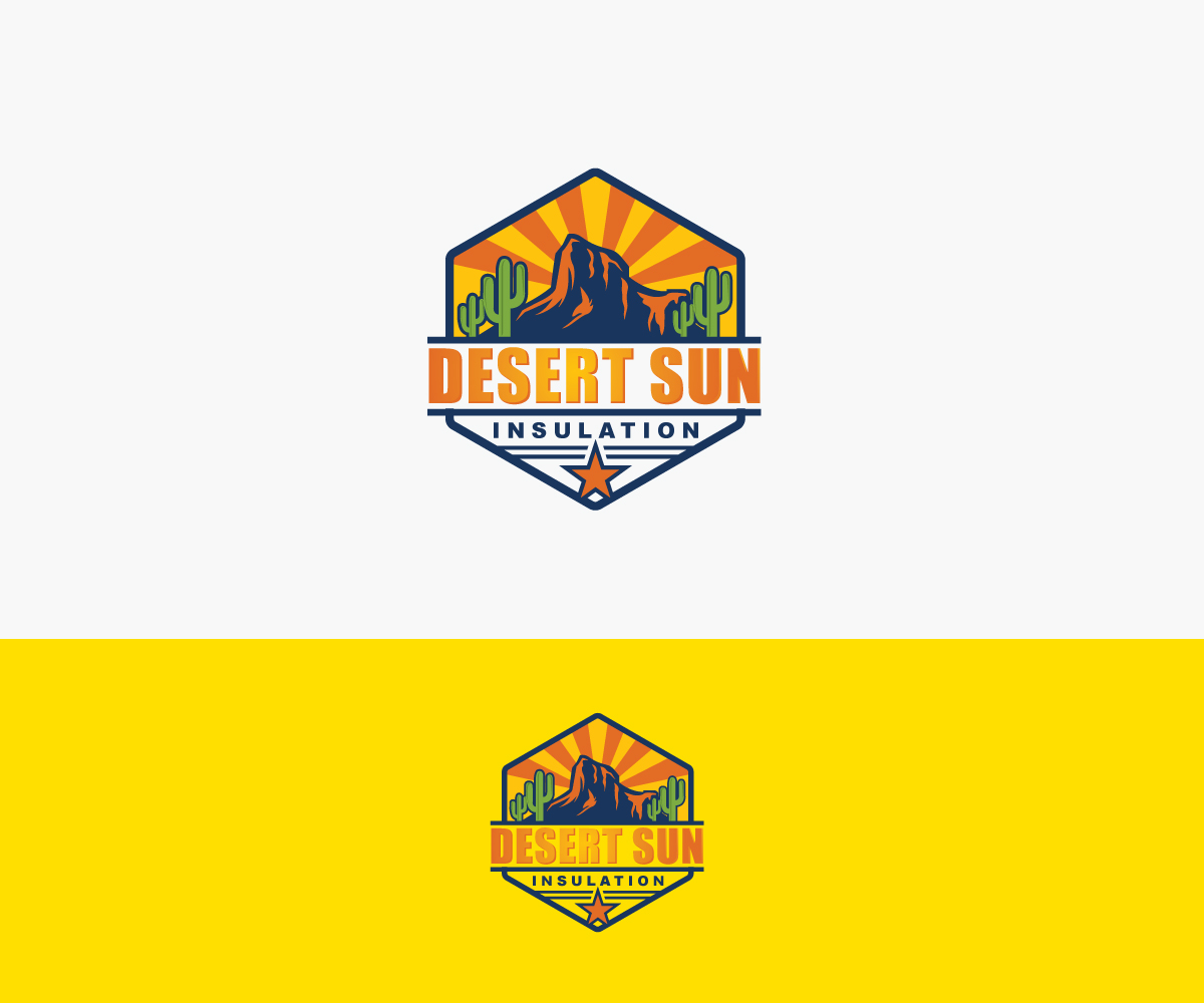 Logo Design by step forward 2 for Desert Sun Insulation | Design #26767764
