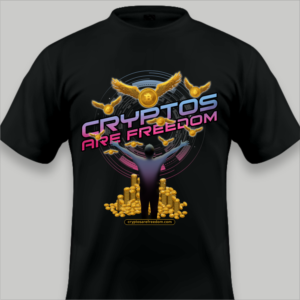 Crytpos are freedom | Diseño de Camiseta por kotakdesign