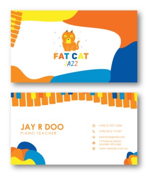 Business Card Design by Md Rifat Hassan for Fat Cat Jazz | Design #26778512