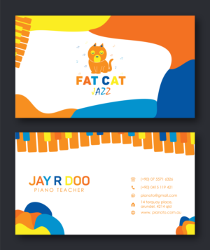 Business Card Design by Md Rifat Hassan for Fat Cat Jazz | Design: #26780485