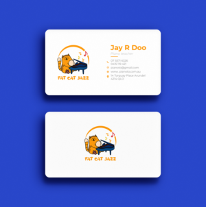 Business Card Design by nathanaelpeter for Fat Cat Jazz | Design #26796202