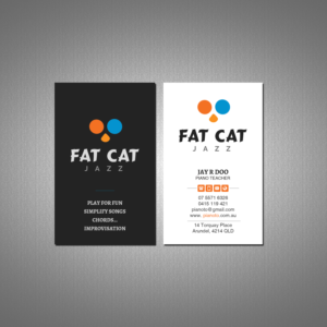 Business Card Design by Creations Box 2015 for Fat Cat Jazz | Design: #26786676