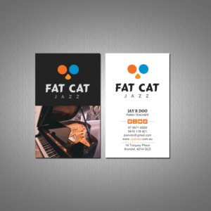 Business Card Design by Creations Box 2015 for Fat Cat Jazz | Design: #26786677