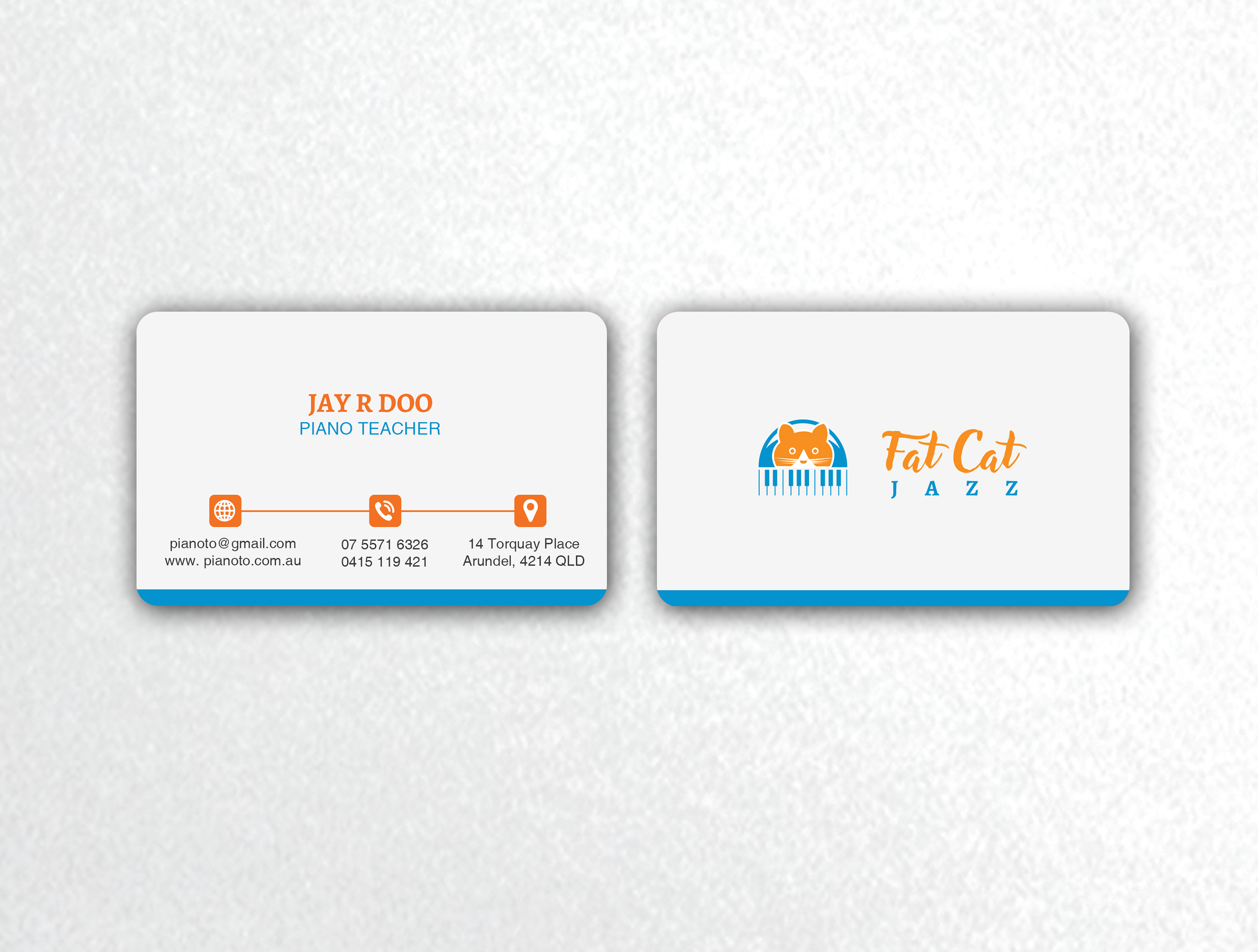 Business Card Design by Creations Box 2015 for Fat Cat Jazz | Design #26786678