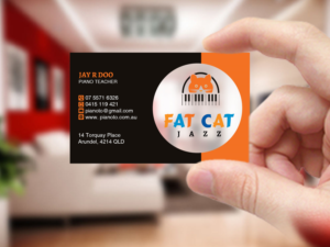 Business Card Design by Creations Box 2015 for Fat Cat Jazz | Design: #26786689