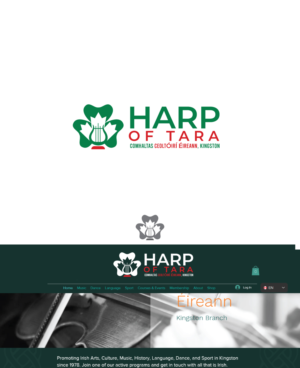 Harp of Tara, Comhaltas Ceoltóirí Éireann, Kingston | Logo Design by ecorokerz
