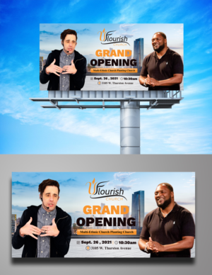 Church Grand Opening Bill Board design | Graphic Design by Fat Bat Man