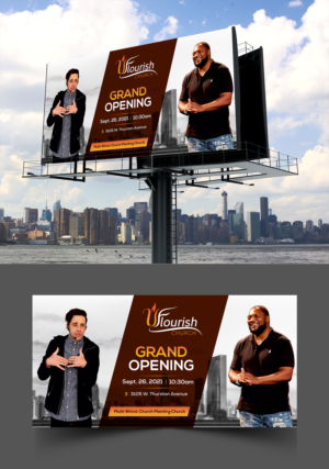 Church Grand Opening Bill Board design | Graphic Design by ecorokerz