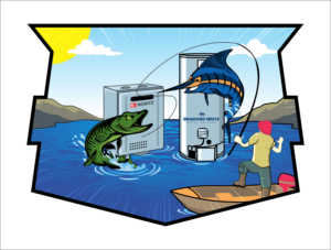 Cartoon Style Fishing Tournament T Shirt  | Design de T-shirt par denuj