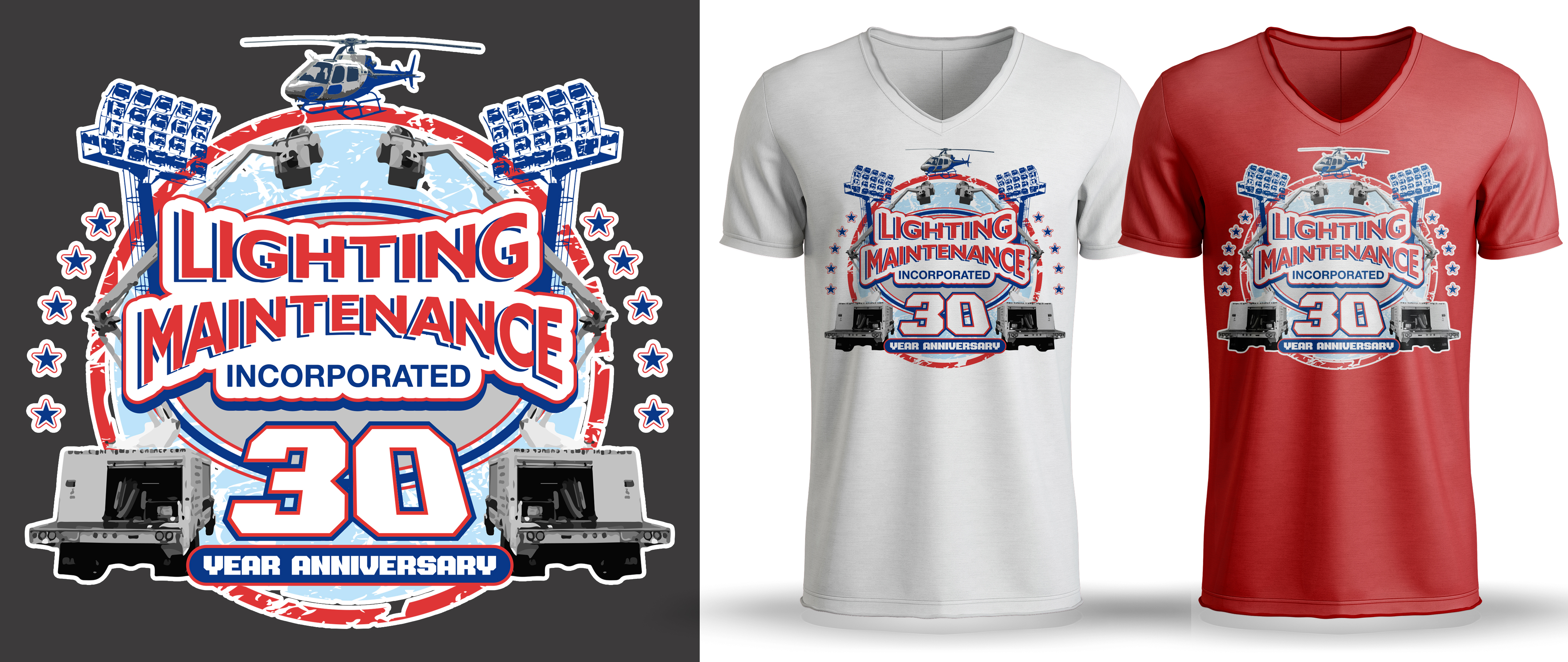 T-shirt Design by Al Pech for Lighting Maintenance Inc | Design #26805011
