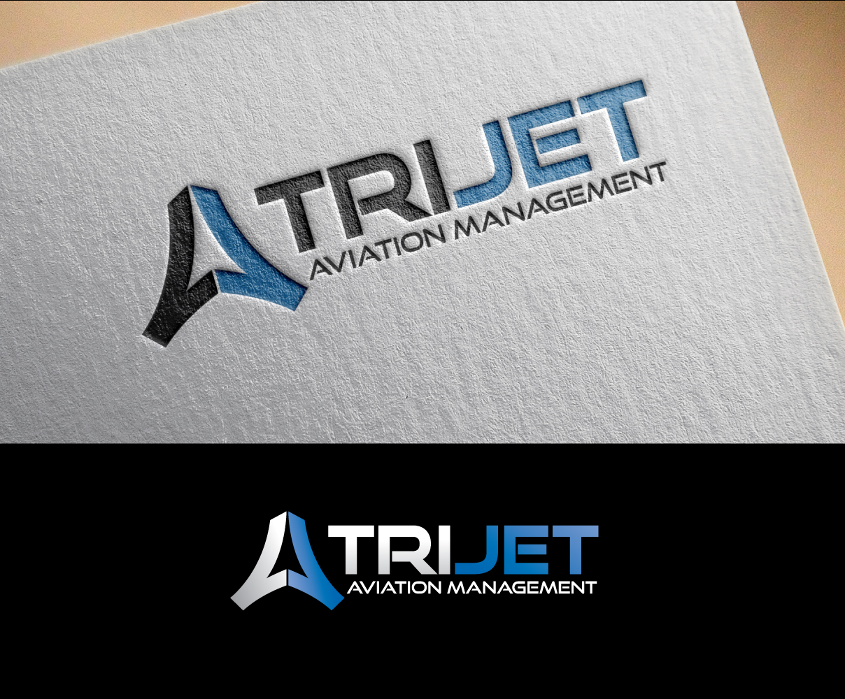 Logo Design by blue eye for Trijet Aviation Management LLC  | Design #26778145