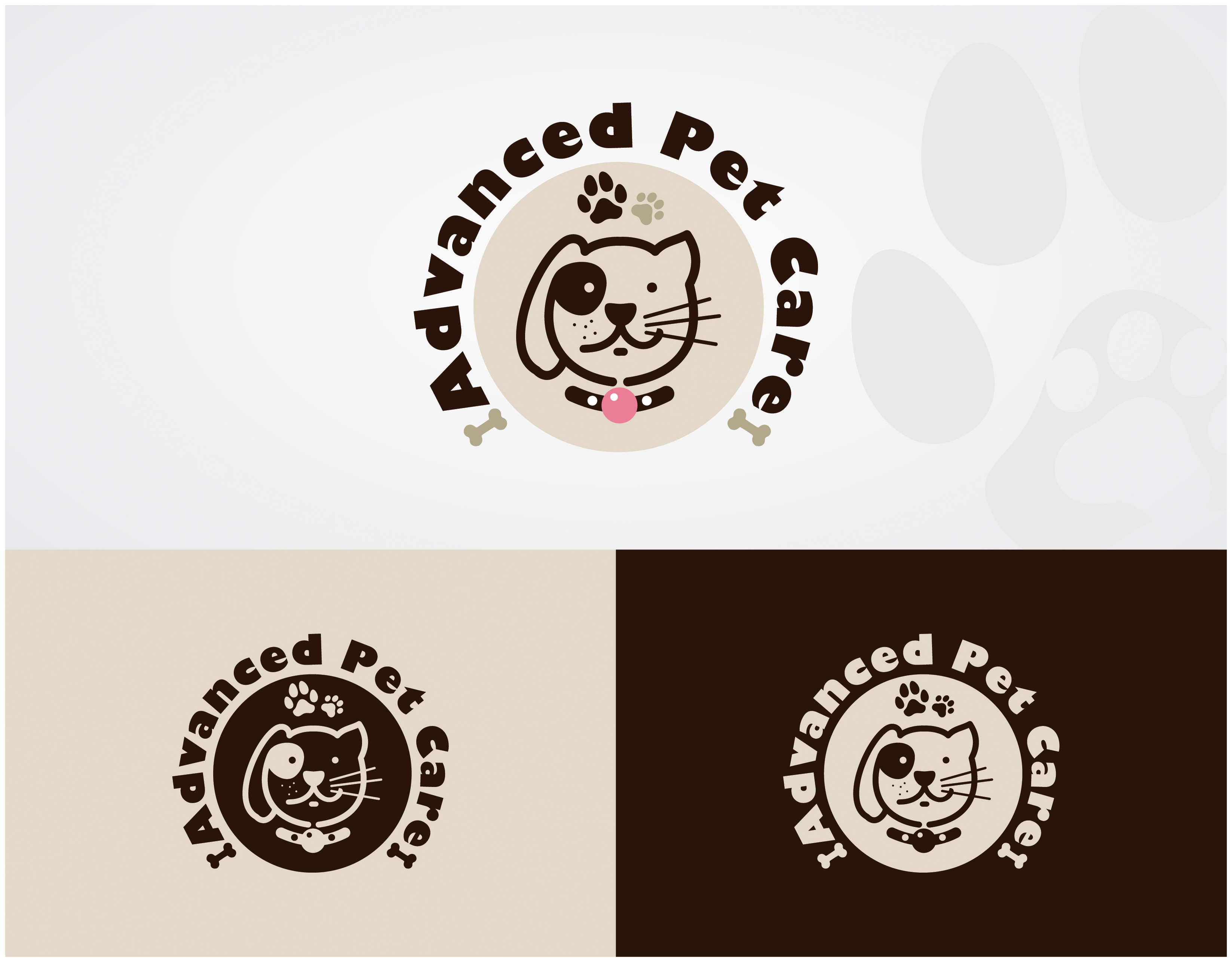 Logo Design by Tuba Art Studio. IZ (IMRAN ZW) for Advanced Pet Care | Design #26778417