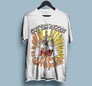 Bank robber rabbit shirt design | T-shirt Design by dundun
