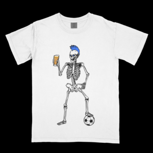 Skeleton Baller Beer and Football | T-Shirt-Design von el_shekoo7