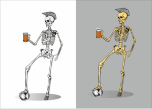 Skeleton Baller Beer and Football | Design de T-shirt par Jamal 12