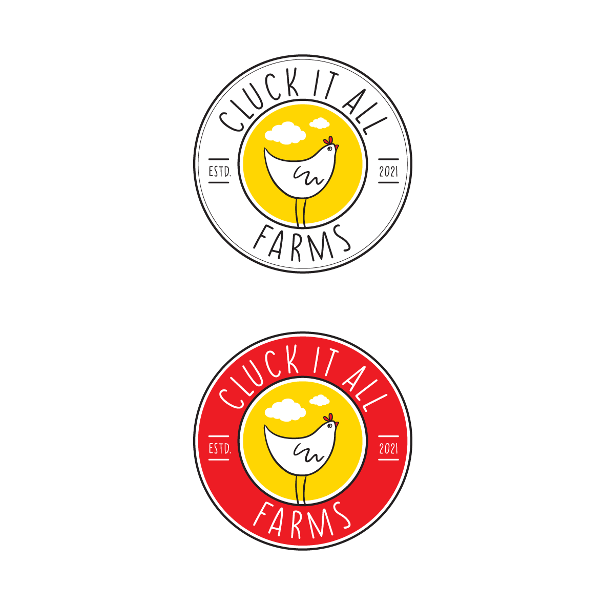 Logo Design by Samantha Ward Design for Cluck It All Farms | Design #26793292