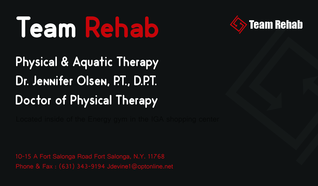 Design de Carte de Visite par yossef gamal pour Team Rehab Physical Therapy, P.C. | Design #3056987