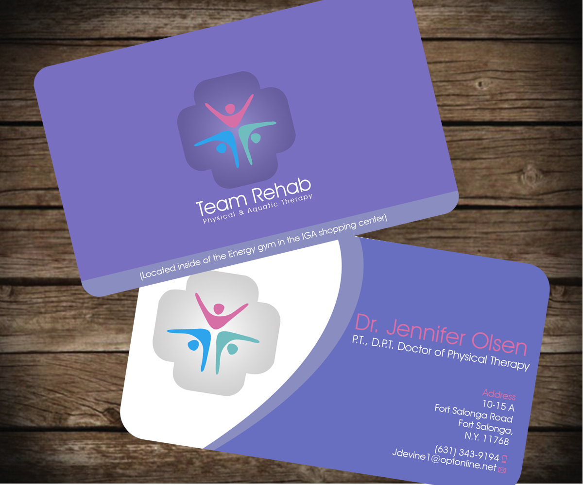 Design de Carte de Visite par Aaaron pour Team Rehab Physical Therapy, P.C. | Design #3060676