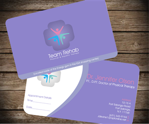 Visitenkarten-Design von Aaaron für Team Rehab Physical Therapy, P.C. | Design: #3065354