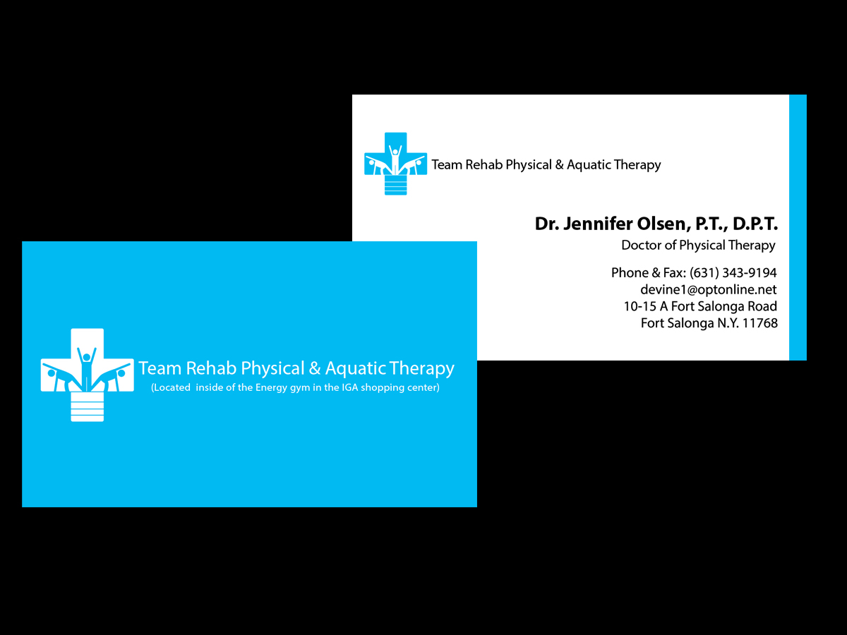 Business Card Design by prodesign 2 for Team Rehab Physical Therapy, P.C. | Design #3057187