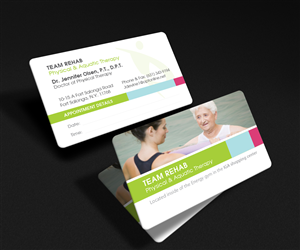 Visitenkarten-Design von Rich_LHA für Team Rehab Physical Therapy, P.C. | Design: #3078336