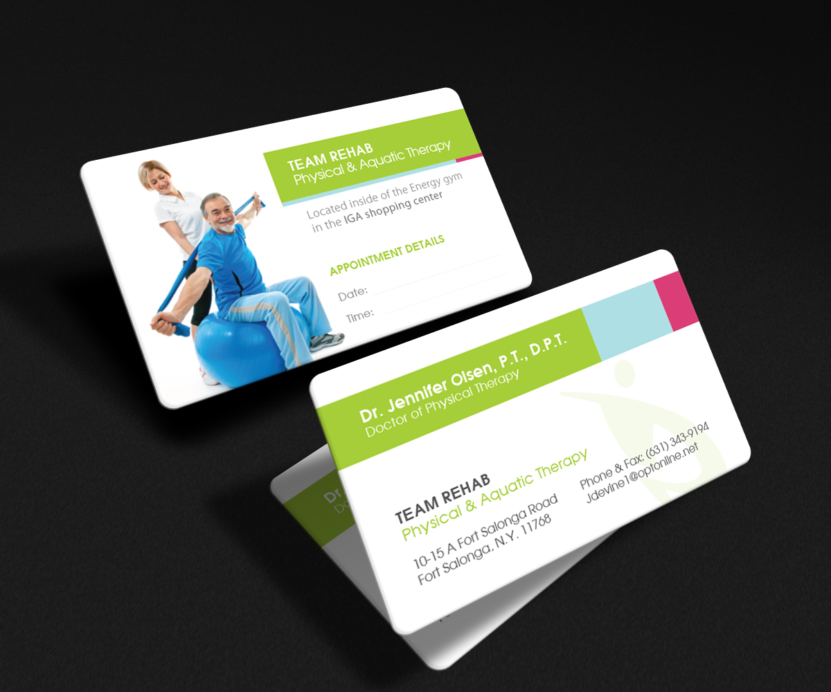 Design de Carte de Visite par Rich_LHA pour Team Rehab Physical Therapy, P.C. | Design #3078393