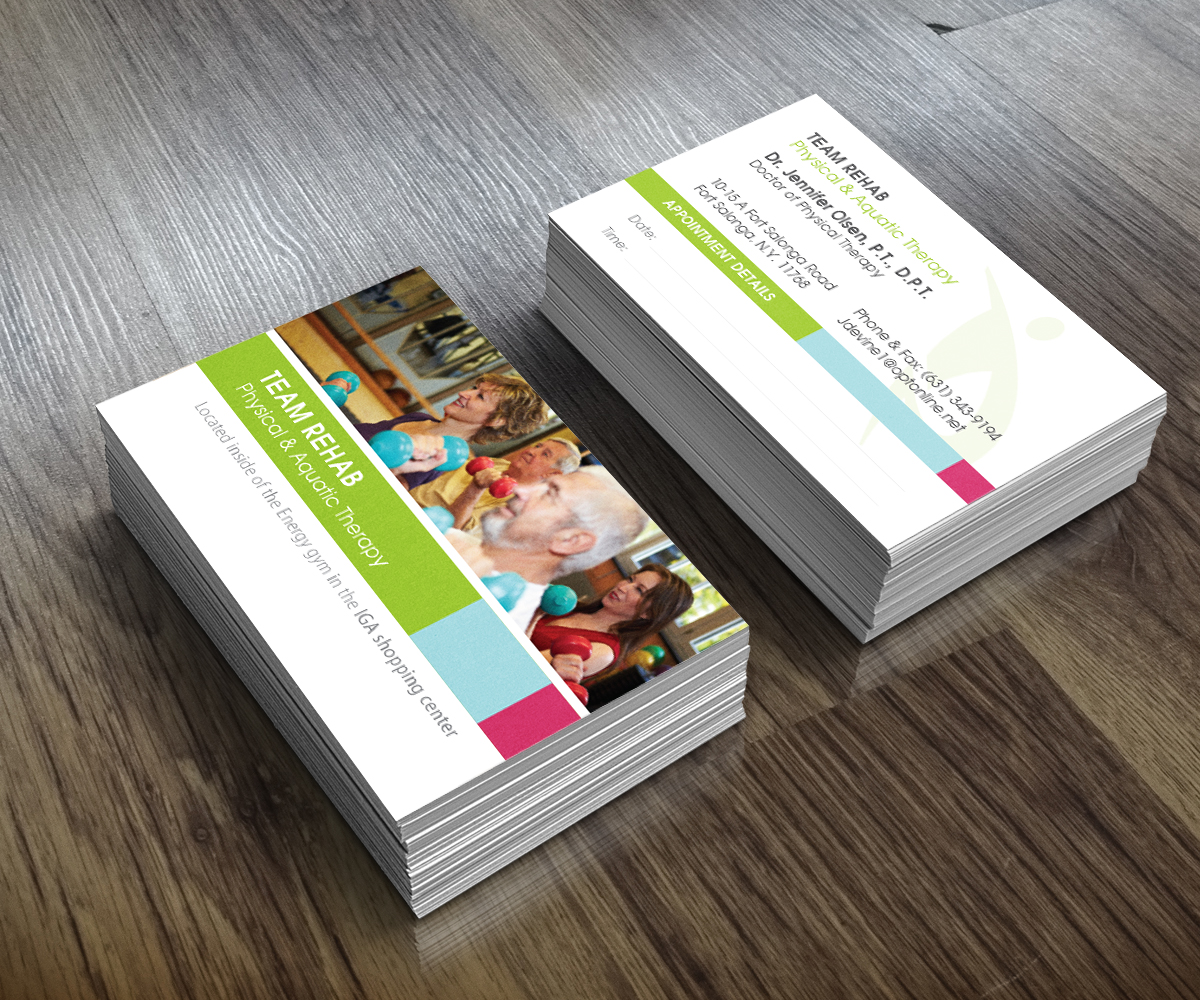 Design de Carte de Visite par Rich_LHA pour Team Rehab Physical Therapy, P.C. | Design #3085189