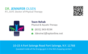 Business Card Design by D3 for Team Rehab Physical Therapy, P.C. | Design: #3074050