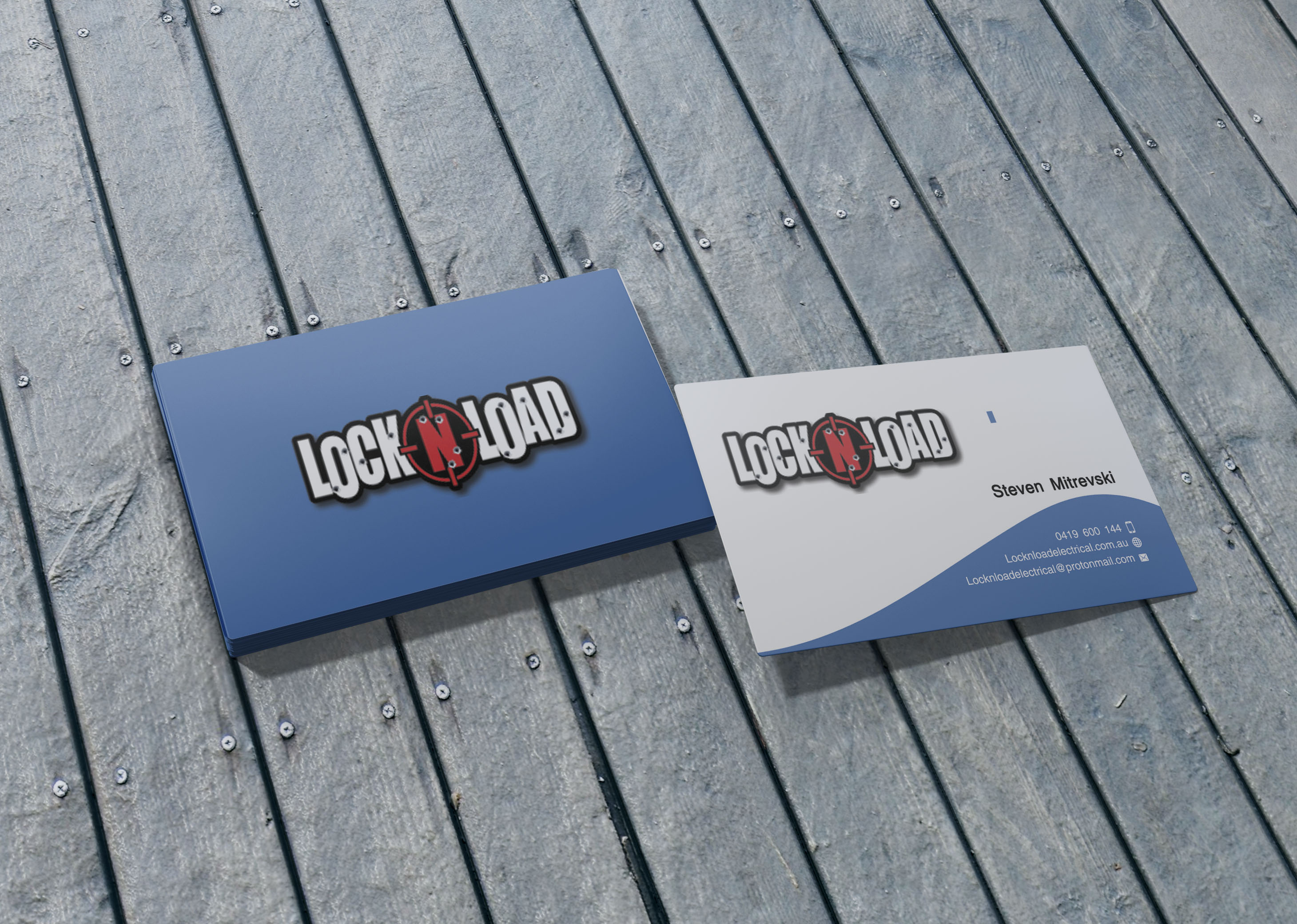 Business Card Design by piumi 6 for Lock 'N' Load Electrical | Design #26824244