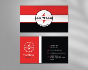 Business Card Design by raymark for Lock 'N' Load Electrical | Design: #26789907
