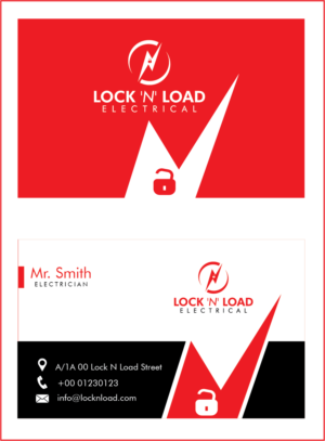 Business Card Design by Sonar Tari for Lock 'N' Load Electrical | Design: #26790535