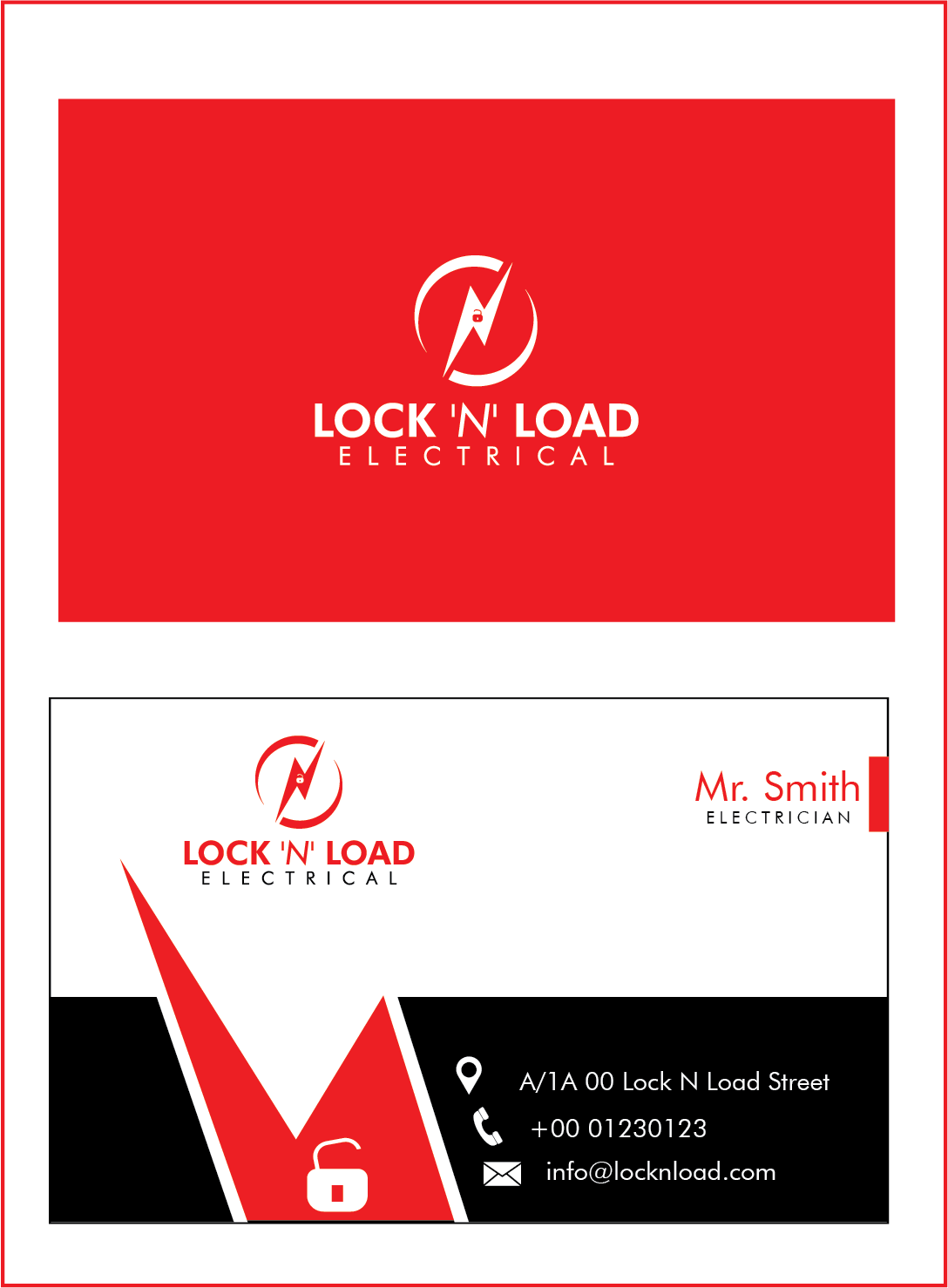 Design de Carte de Visite par Sonar Tari pour Lock 'N' Load Electrical | Design #26790577