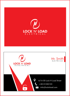 Business Card Design by Sonar Tari for Lock 'N' Load Electrical | Design: #26790577