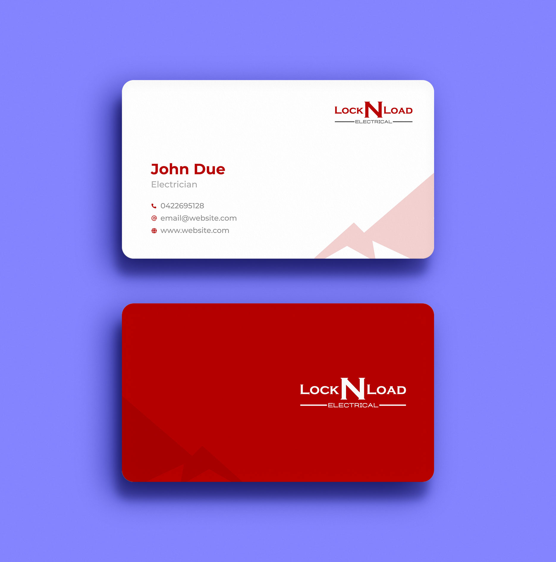 Business Card Design by nathanaelpeter for Lock 'N' Load Electrical | Design #26789125