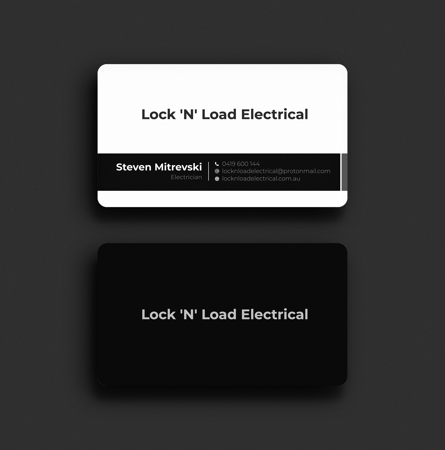 Diseño de Tarjeta de Presentación por nathanaelpeter para Lock 'N' Load Electrical | Diseño #26792319