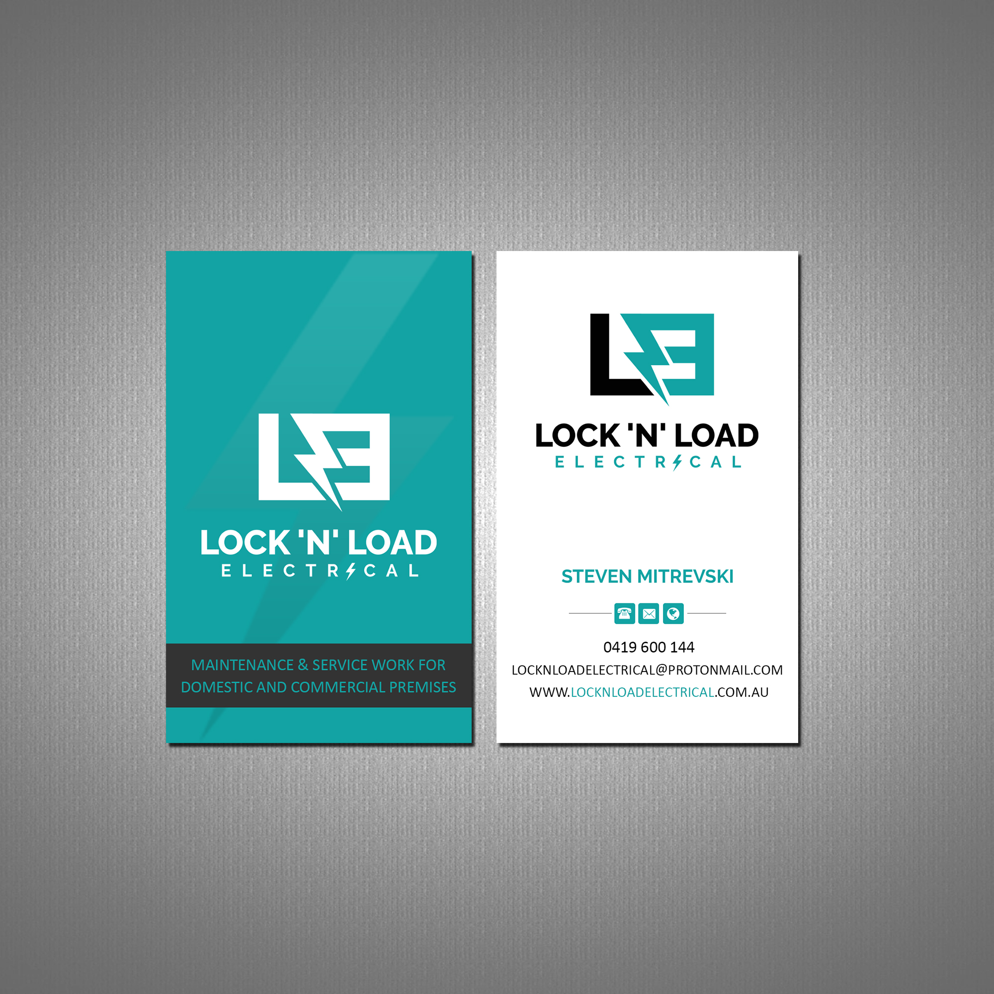Business Card Design by Creations Box 2015 for Lock 'N' Load Electrical | Design #26795511